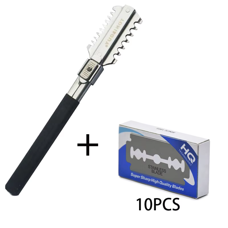 Men'S Grooming Trimmer - Double-Edge Shaving Haircut Razor Knife Blades