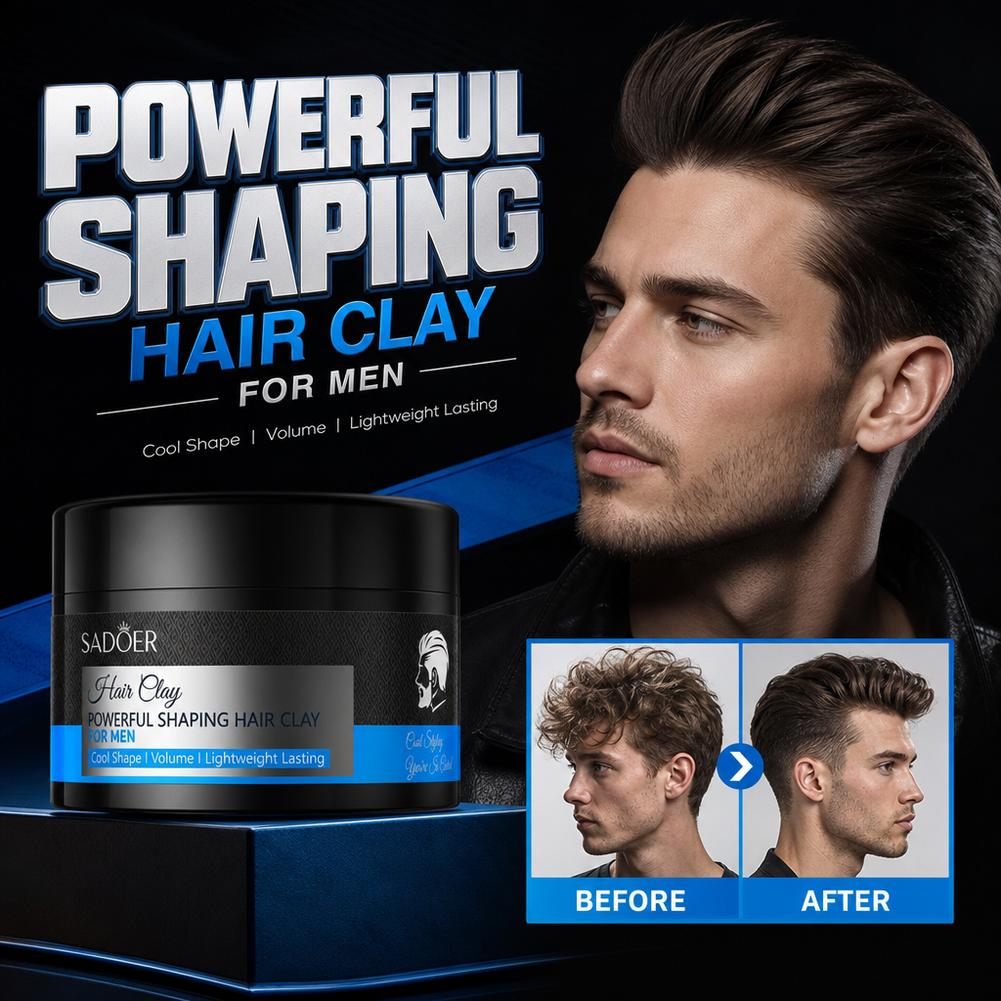 Men'S Grooming Haircut - Matte Hair Styling Clay Strong Hold
