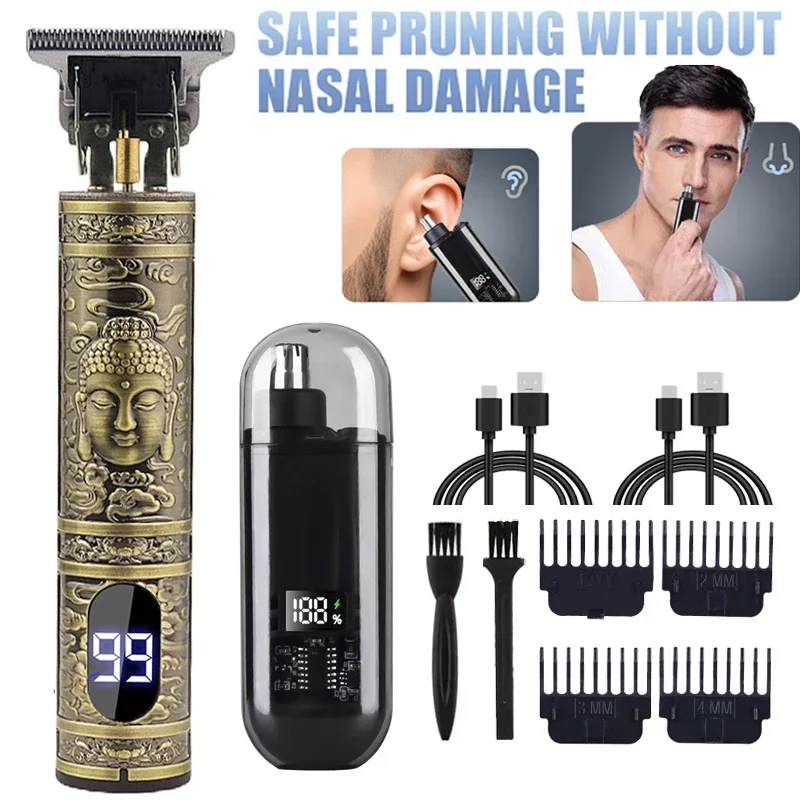 Mens Grooming Tools - Portable T9 Hair Clipper Nasal Hair