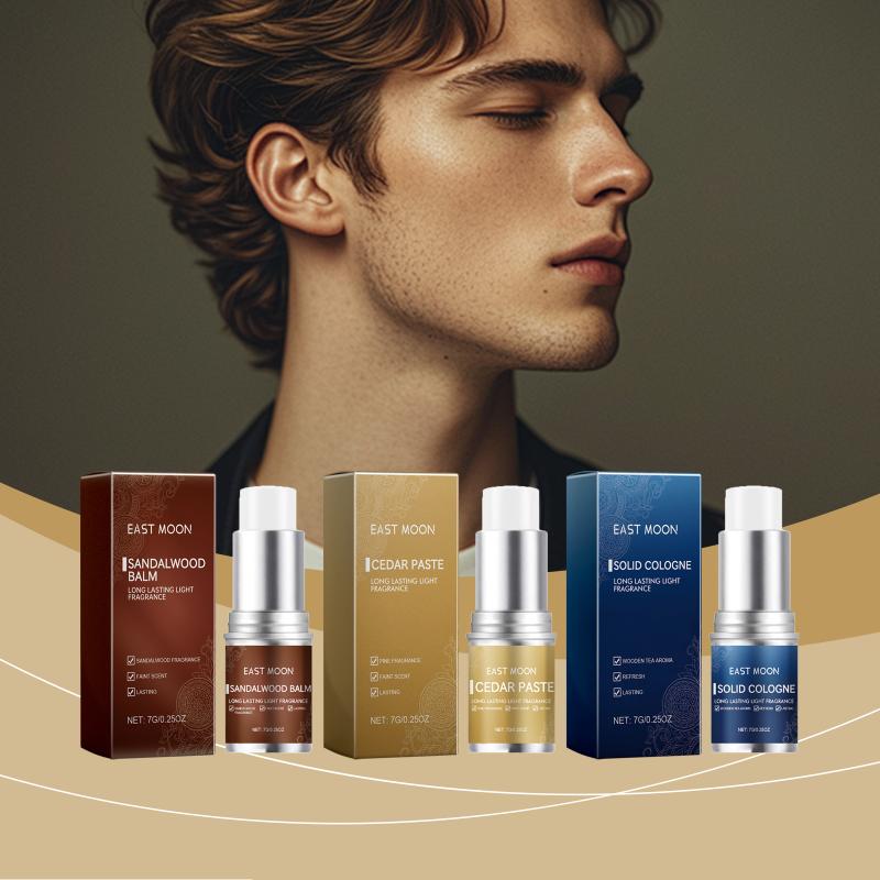 Men'S Grooming Deodorant - Men Solid Perfume Sandalwood Fragrance Long