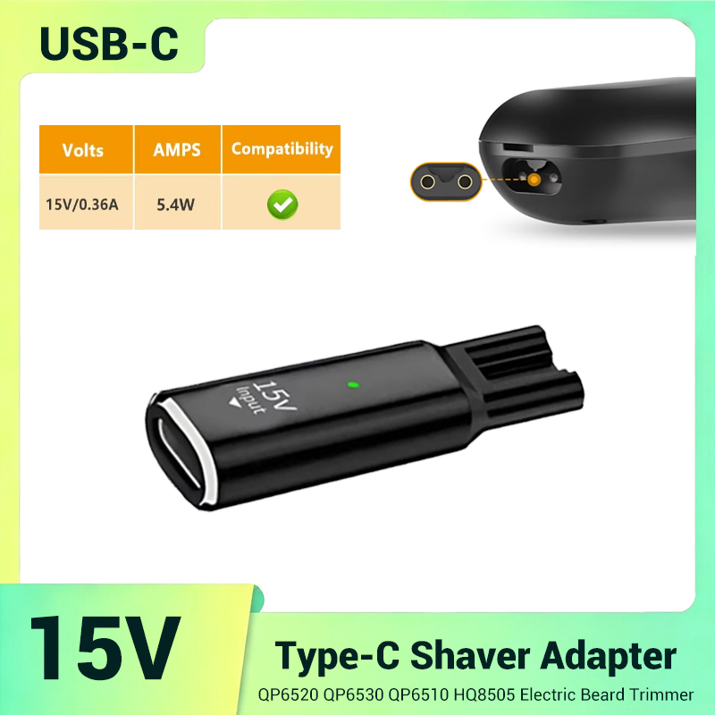 Men'S Grooming Trimmer - 15V USB-C Safe Stable Mini Charging