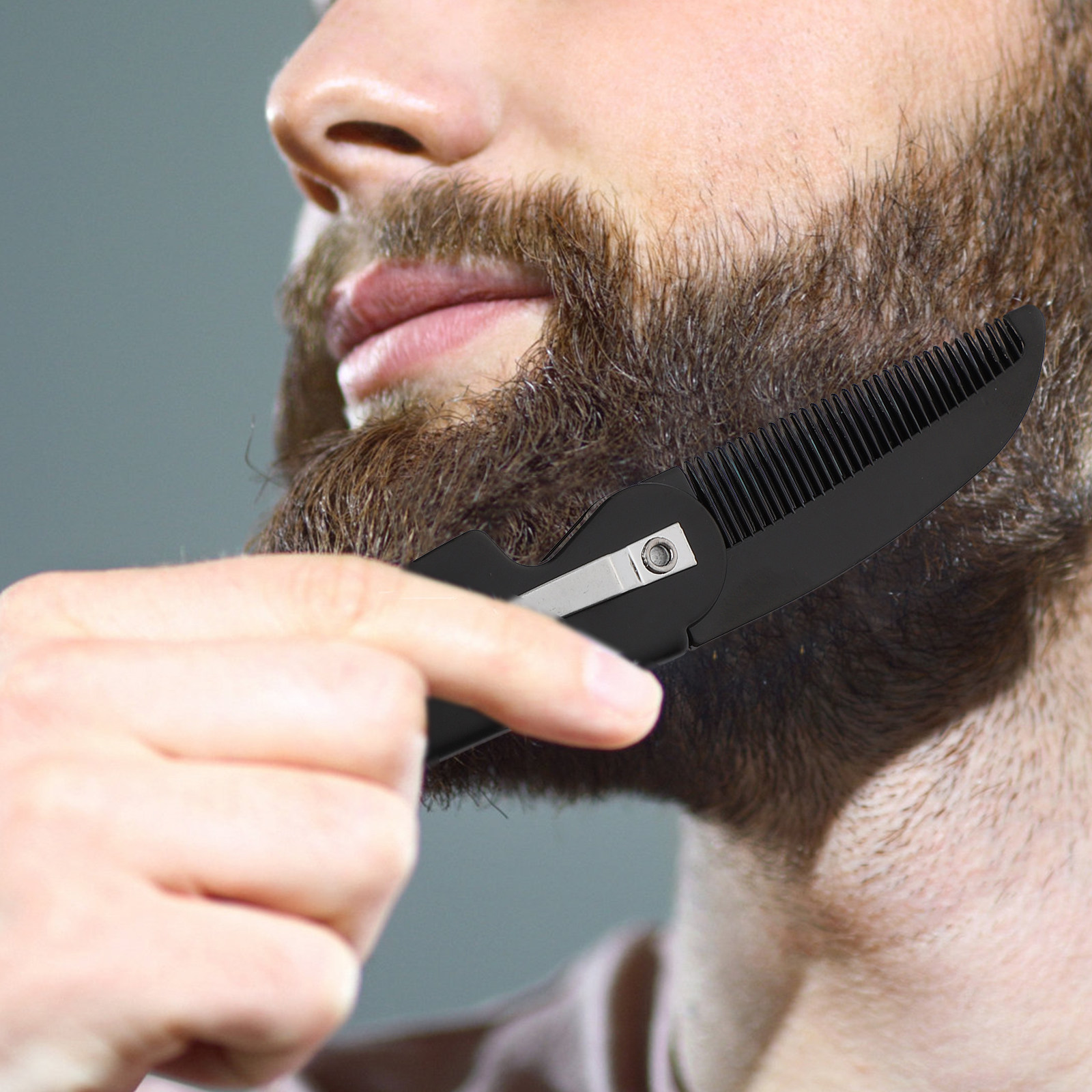 4Pcs Folding Beard Comb for Me - Mens Grooming Tools ulasan dan harga