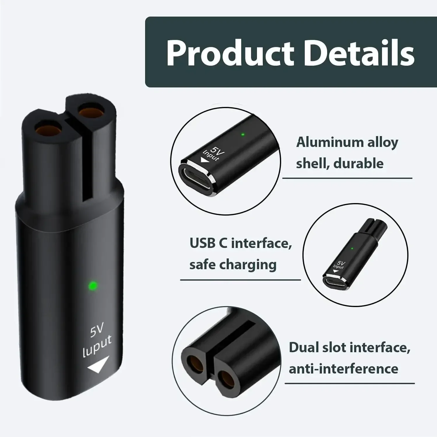 5V Type-C Shaver Adapter Charg - Men'S Grooming Trimmer ulasan dan harga