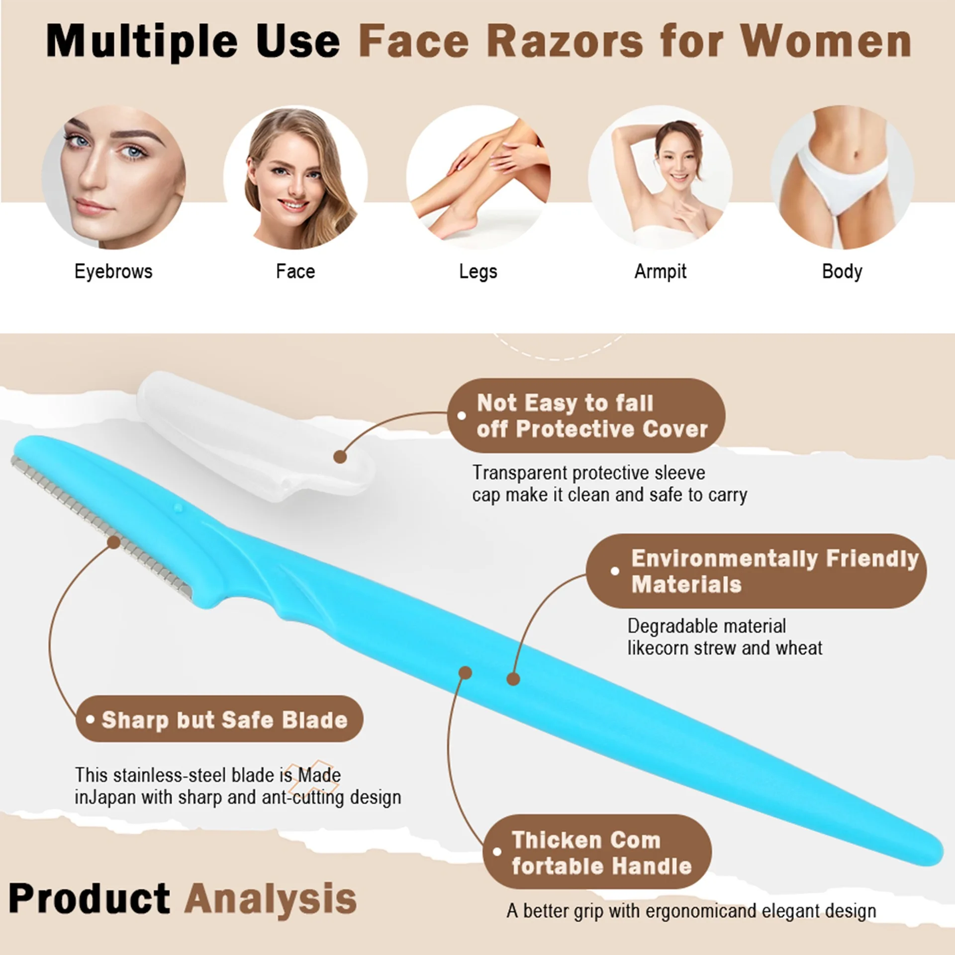 5/10/30/40pcsbrow Razor and Fa - Men'S Grooming Trimmer ulasan dan harga